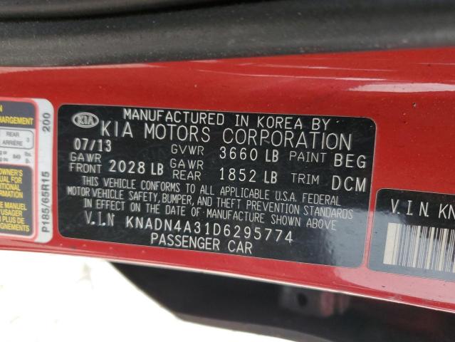 VIN KNADN4A31D6295774 2013 KIA Rio, EX no.12