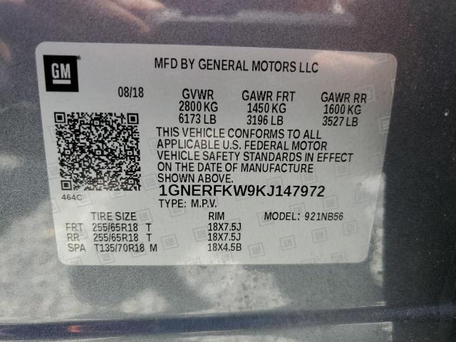 2019 Chevrolet Traverse Ls VIN: 1GNERFKW9KJ147972 Lot: 57996314