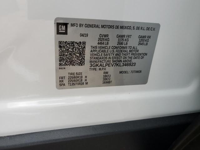 2019 GMC Terrain Slt VIN: 3GKALPEV7KL346923 Lot: 58822334