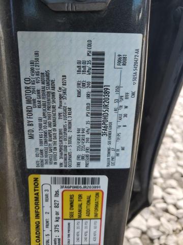 VIN 3FA6P0HD5JR203891 2018 Ford Fusion, SE no.12