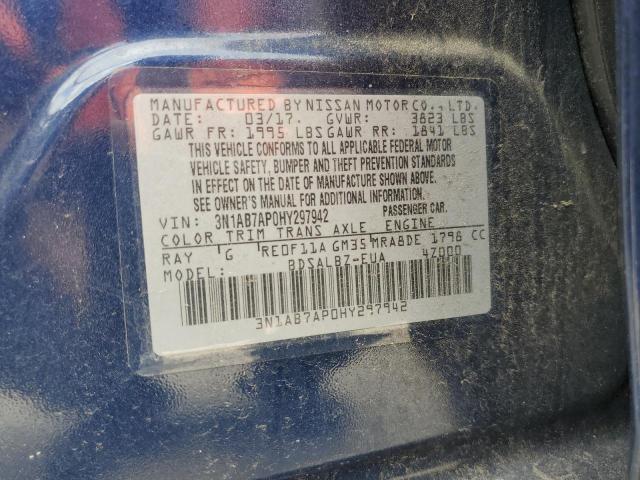 2017 NISSAN SENTRA S - 3N1AB7AP0HY297942