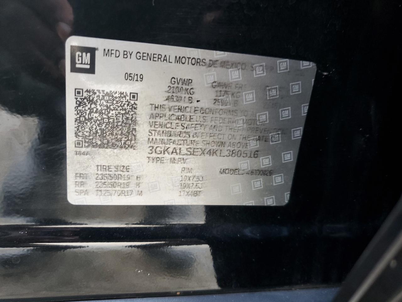 3GKALSEX4KL380516 2019 GMC Terrain Denali