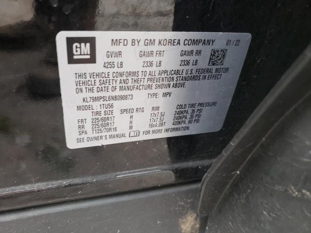 2022 Chevrolet Trailblazer Lt VIN: KL79MPSL6NB090873 Lot: 58218654