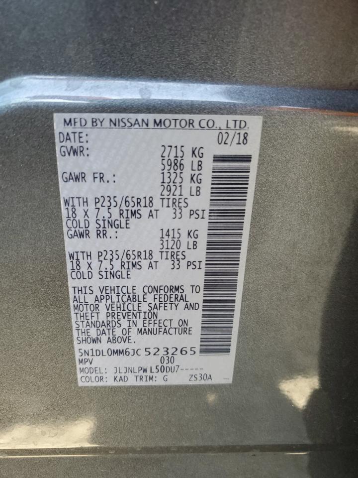 5N1DL0MM6JC523265 2018 Infiniti Qx60