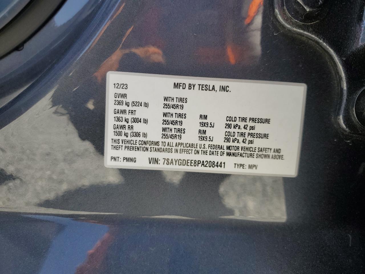 7SAYGDEE8PA208441 2023 Tesla Model Y