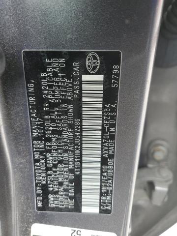 VIN 4T1B11HK2JU542286 2018 Toyota Camry, L no.12