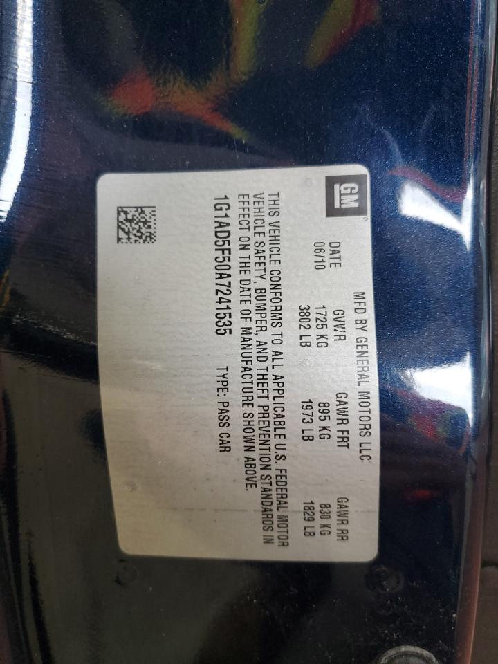 1G1AD5F50A7241535 2010 Chevrolet Cobalt 1Lt