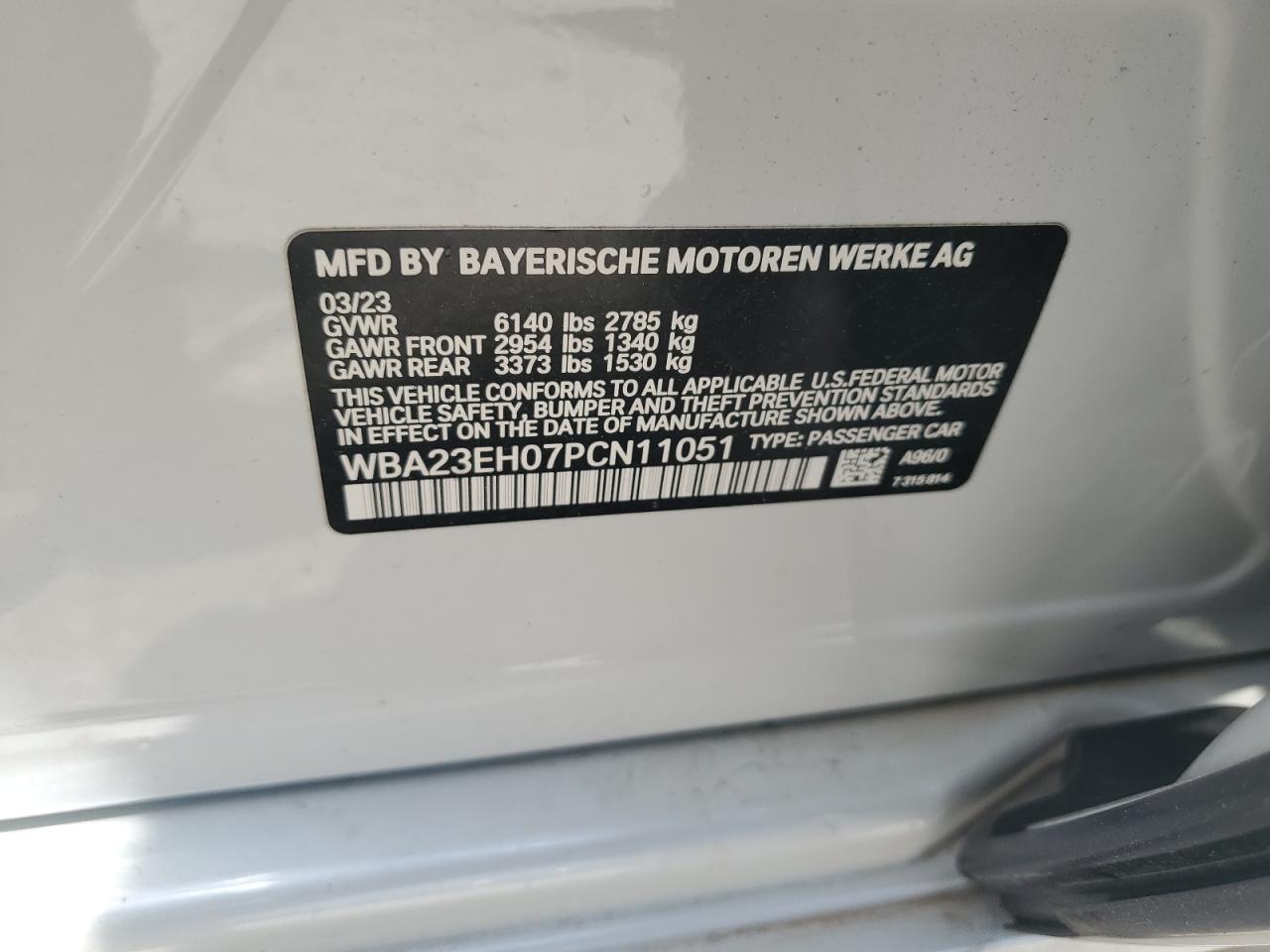 WBA23EH07PCN11051 2023 BMW 740 I