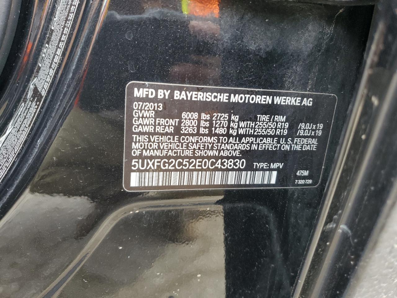 5UXFG2C52E0C43830 2014 BMW X6 xDrive35I