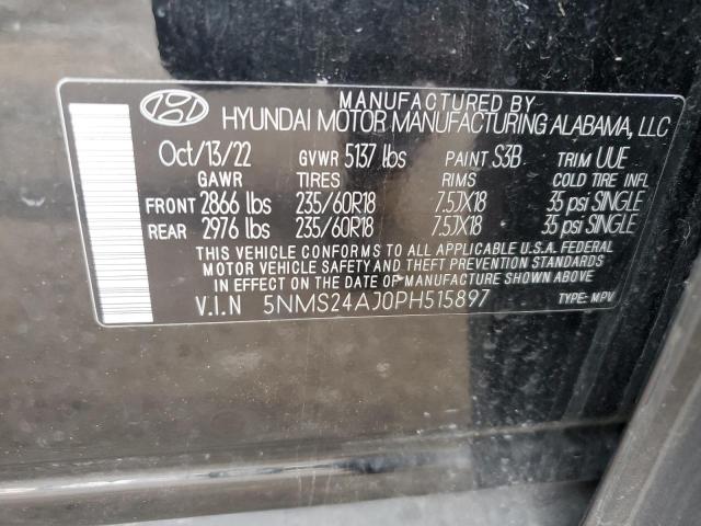 2023 Hyundai Santa Fe Sel VIN: 5NMS24AJ0PH515897 Lot: 60479024