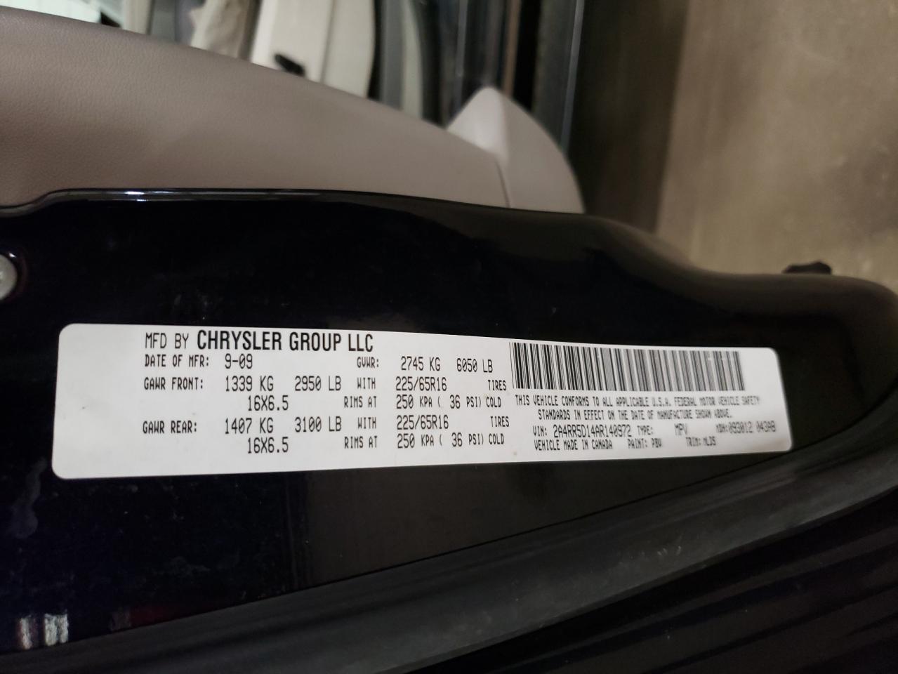 2A4RR5D14AR140972 2010 Chrysler Town & Country Touring