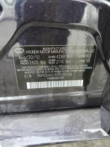 2011 Hyundai Sonata Gls VIN: 5NPEB4AC8BH134258 Lot: 58512374