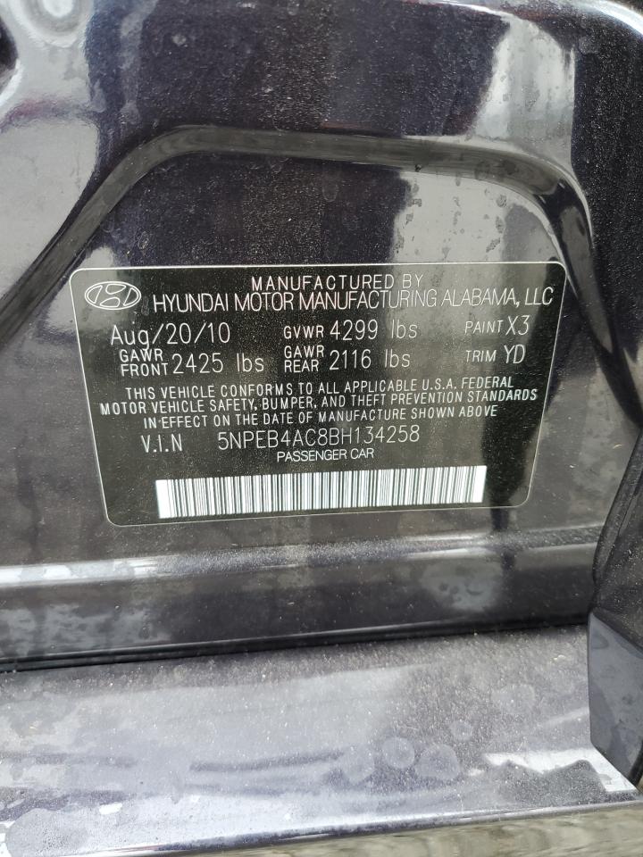 5NPEB4AC8BH134258 2011 Hyundai Sonata Gls