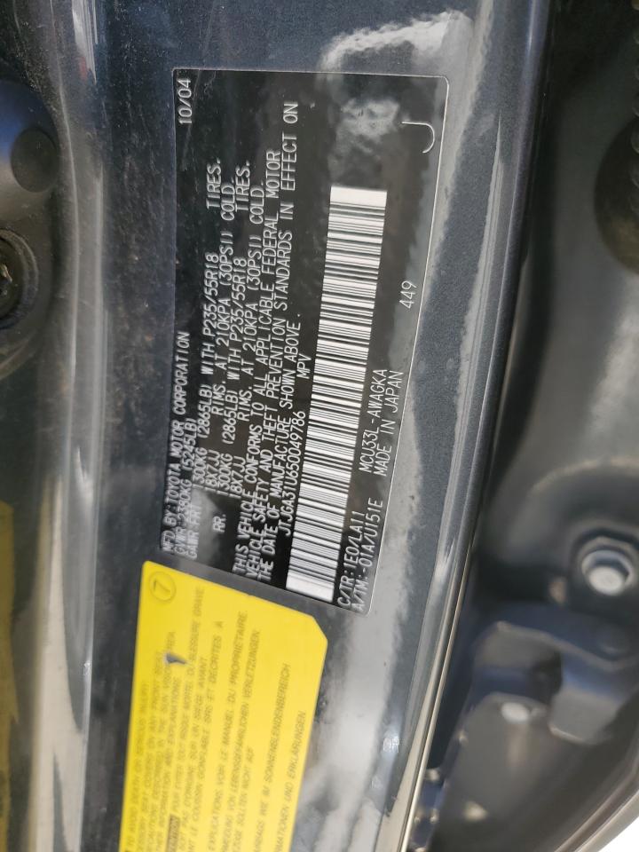 JTJGA31U650049786 2005 Lexus Rx 330