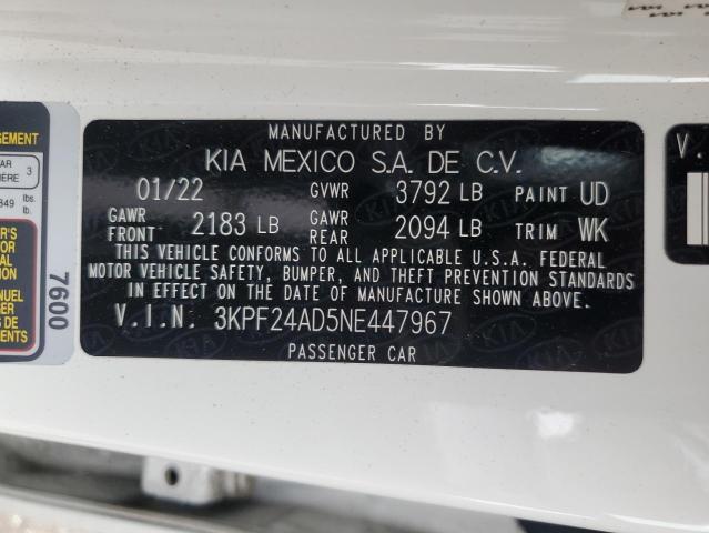 3KPF24AD5NE447967 Kia Forte FE 12