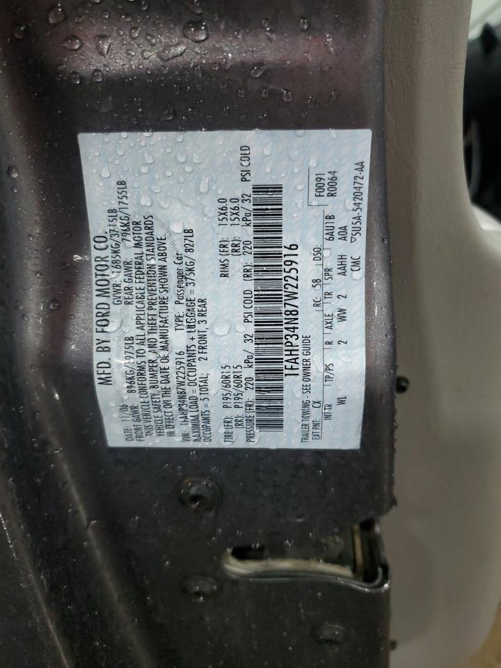 1FAHP34N87W225916 2007 Ford Focus Zx4