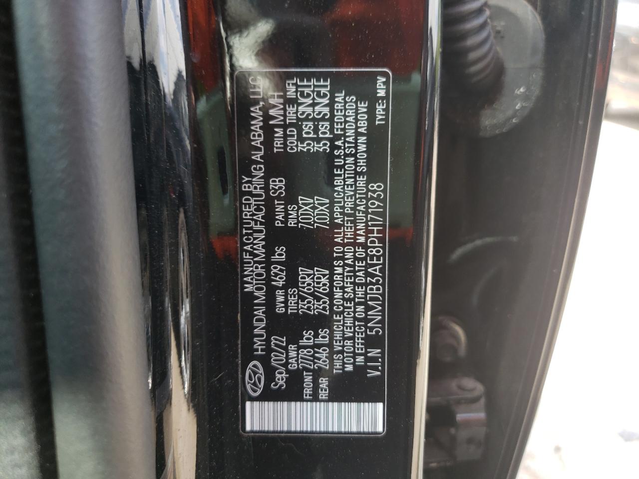 5NMJB3AE8PH171938 2023 Hyundai Tucson Sel