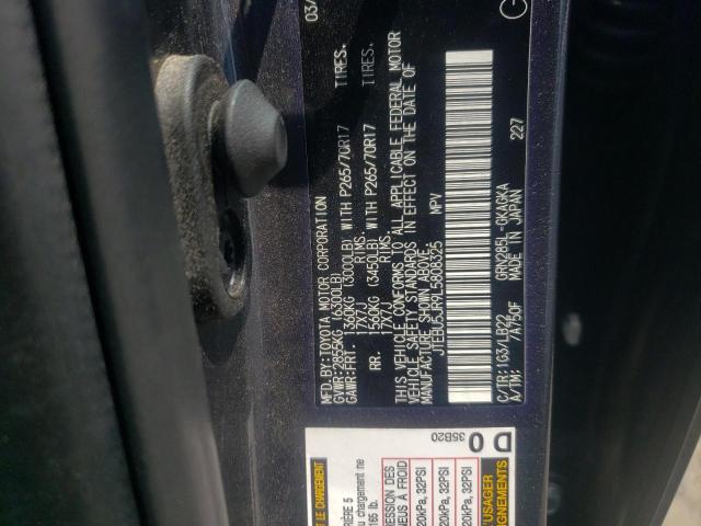 2020 Toyota 4Runner Sr5/Sr5 Premium VIN: JTEBU5JR9L5808325 Lot: 58967064