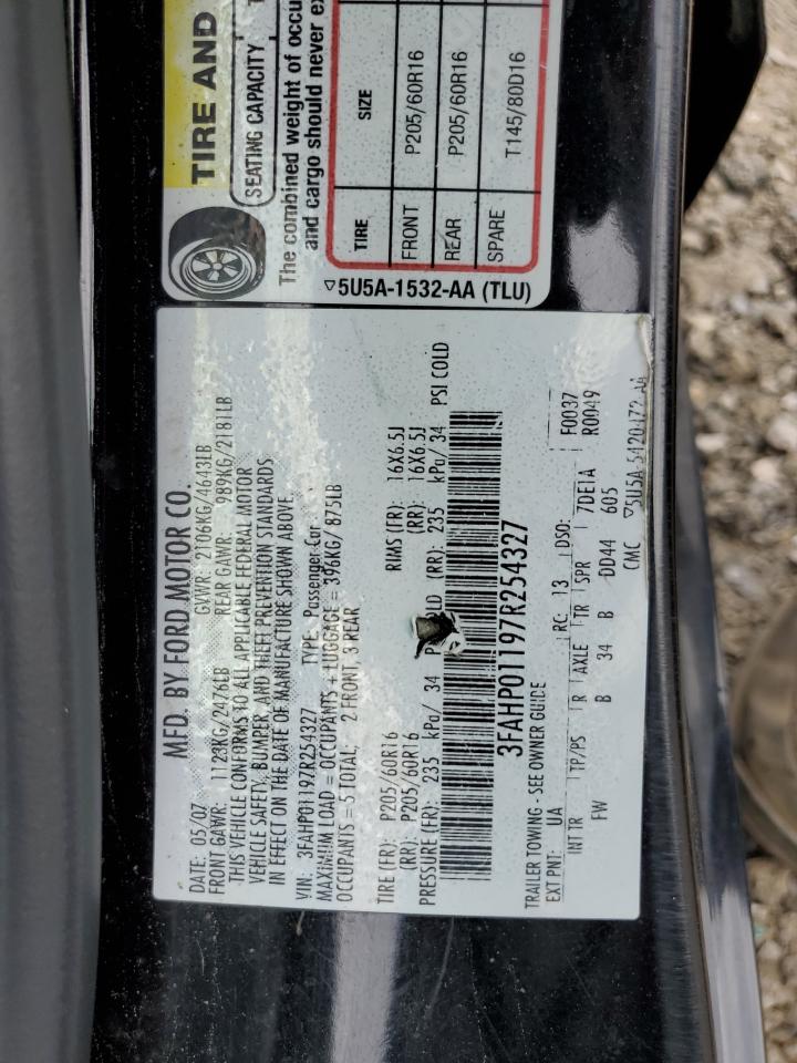 3FAHP01197R254327 2007 Ford Fusion Se