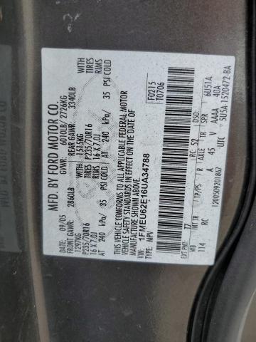 2006 Ford Explorer Xls VIN: 1FMEU62E16UA34788 Lot: 60934294