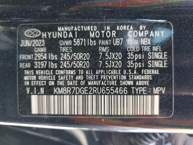 2024 Hyundai Palisade Calligraphy VIN: KM8R7DGE2RU655466 Lot: 58660514