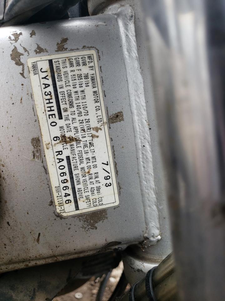 Lot #3217059981 1994 YAMAHA FZR600 R