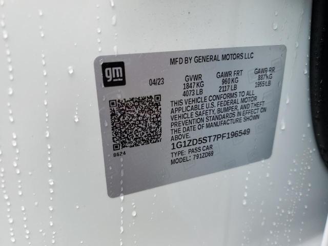 2023 Chevrolet Malibu Lt VIN: 1G1ZD5ST7PF196549 Lot: 58027064