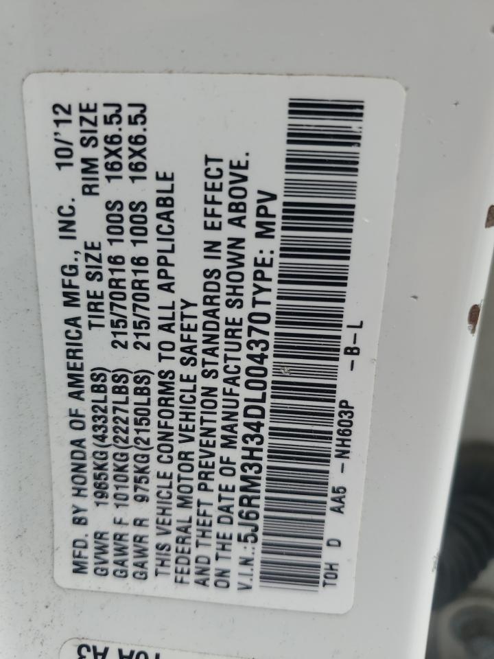 5J6RM3H34DL004370 2013 Honda Cr-V Lx