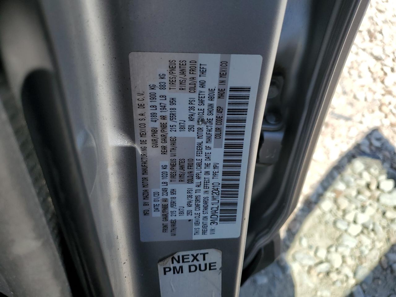 3MVDMACL1LM120410 2020 Mazda Cx-30 Select