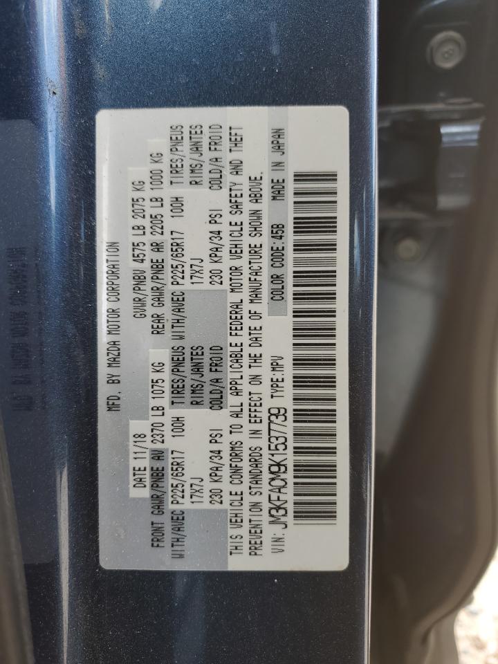 JM3KFACM9K1537739 2019 Mazda Cx-5 Touring