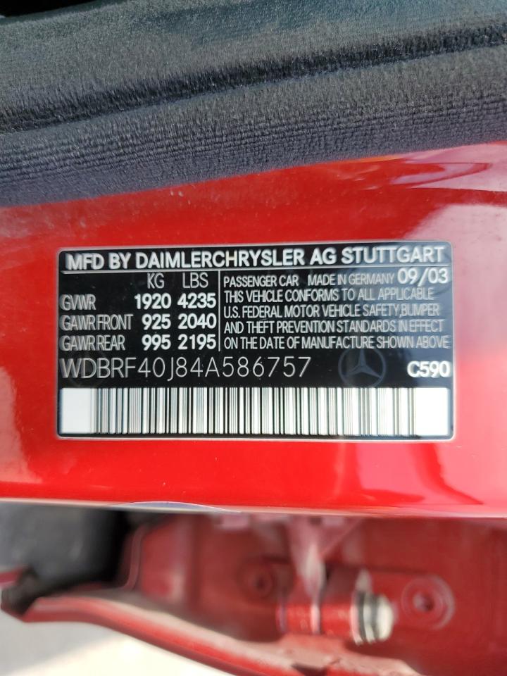 WDBRF40J84A586757 2004 Mercedes-Benz C 230K Sport Sedan