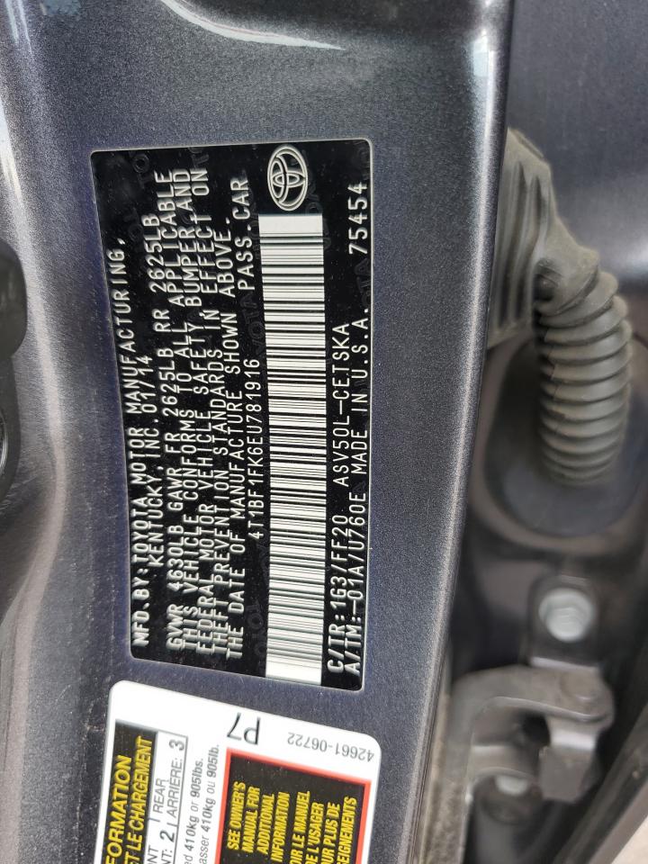 4T1BF1FK6EU781916 2014 Toyota Camry L