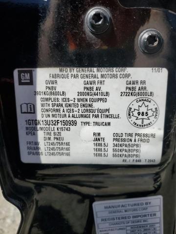 2002 GMC Sierra K1500 Heavy Duty VIN: 1GTGK13U32F150939 Lot: 59992394