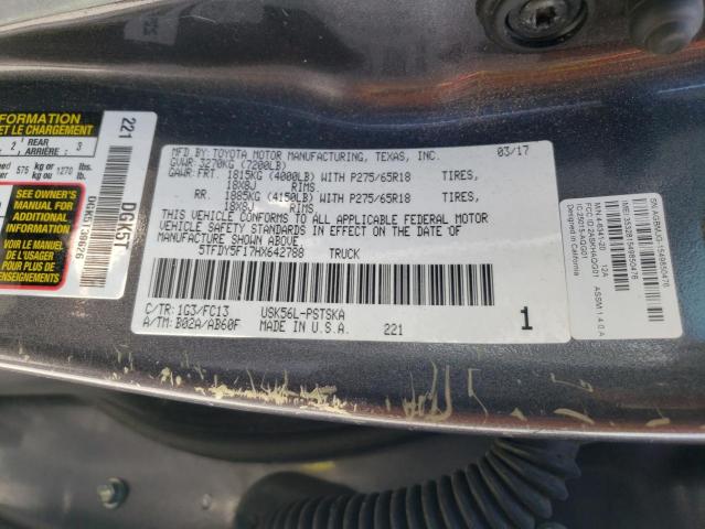2017 TOYOTA TUNDRA CRE - 5TFDY5F17HX642788