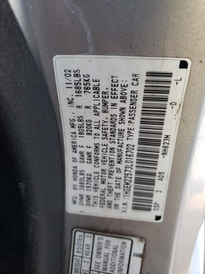 1HGEM22573L016702 2003 Honda Civic Lx