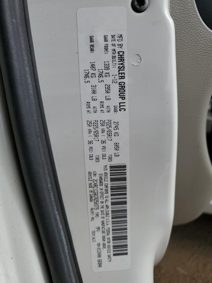 2C4RC1CG6CR250379 2012 Chrysler Town & Country Touring L