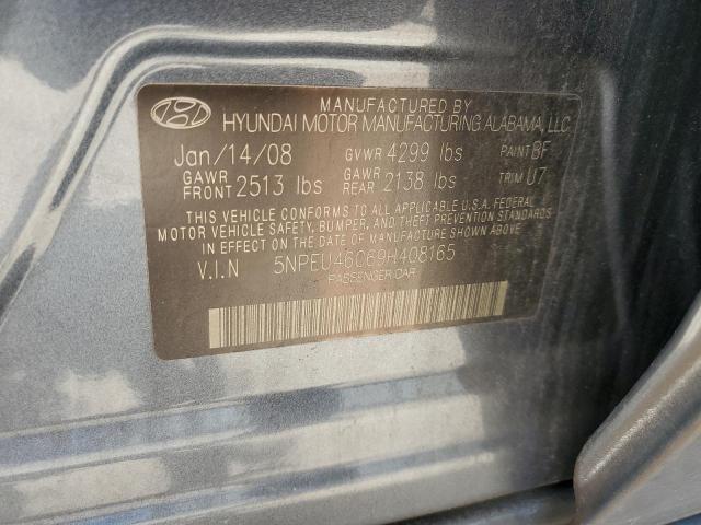 2009 Hyundai Sonata Se VIN: 5NPEU46C69H408165 Lot: 57023174