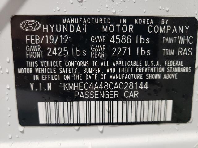 2012 Hyundai Sonata Hybrid VIN: KMHEC4A48CA028144 Lot: 58954184