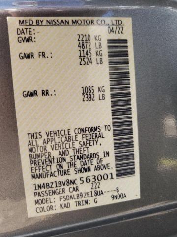 2022 Nissan Leaf S Plus VIN: 1N4BZ1BV8NC563001 Lot: 58704264