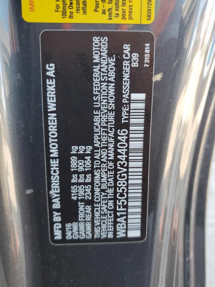 WBA1F5C58GV344046 2016 BMW 228 I