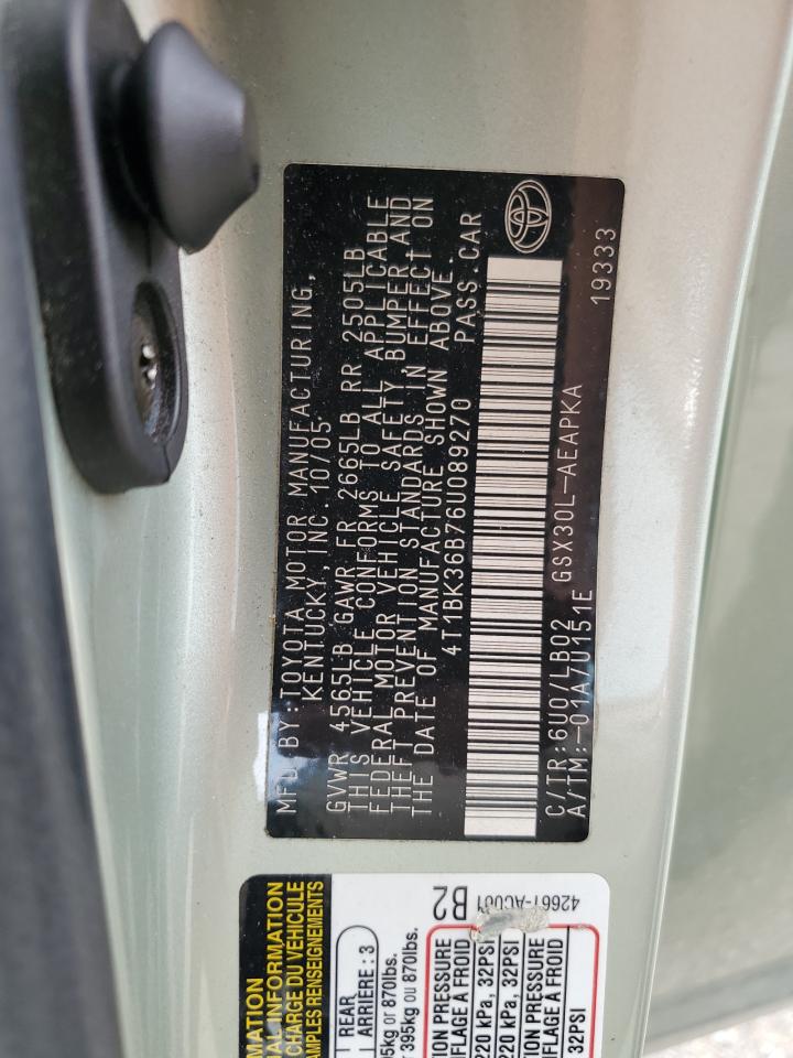 4T1BK36B76U089270 2006 Toyota Avalon Xl