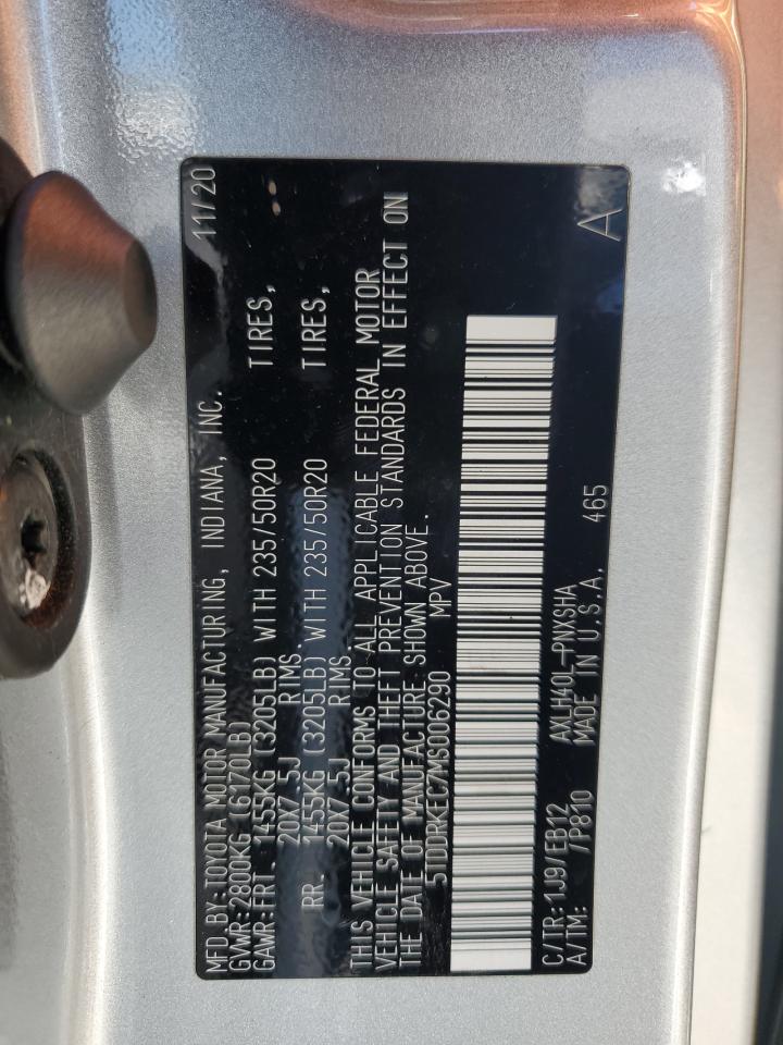 5TDDRKEC7MS006290 2021 Toyota Sienna Xse