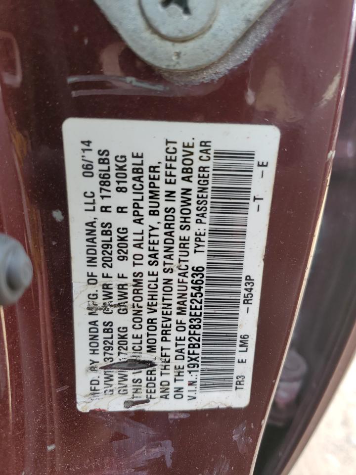 19XFB2F83EE254636 2014 Honda Civic Ex