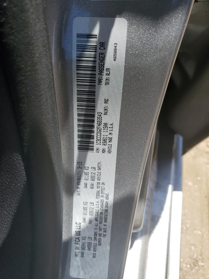 1C3CCCDG2FN683543 2015 Chrysler 200 S