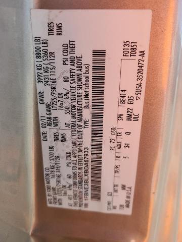 2011 Ford Econoline E350 Super Duty Wagon VIN: 1FBNE3BLXBDA67933 Lot: 59770934