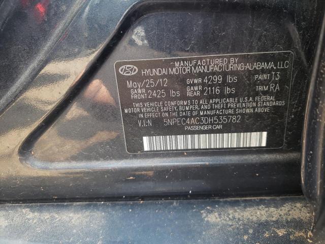 2013 Hyundai Sonata Se VIN: 5NPEC4AC3DH535782 Lot: 58812024