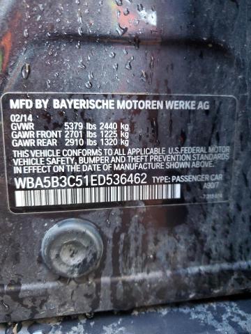 VIN WBA5B3C51ED536462 2014 BMW 5 Series, 535 XI no.12