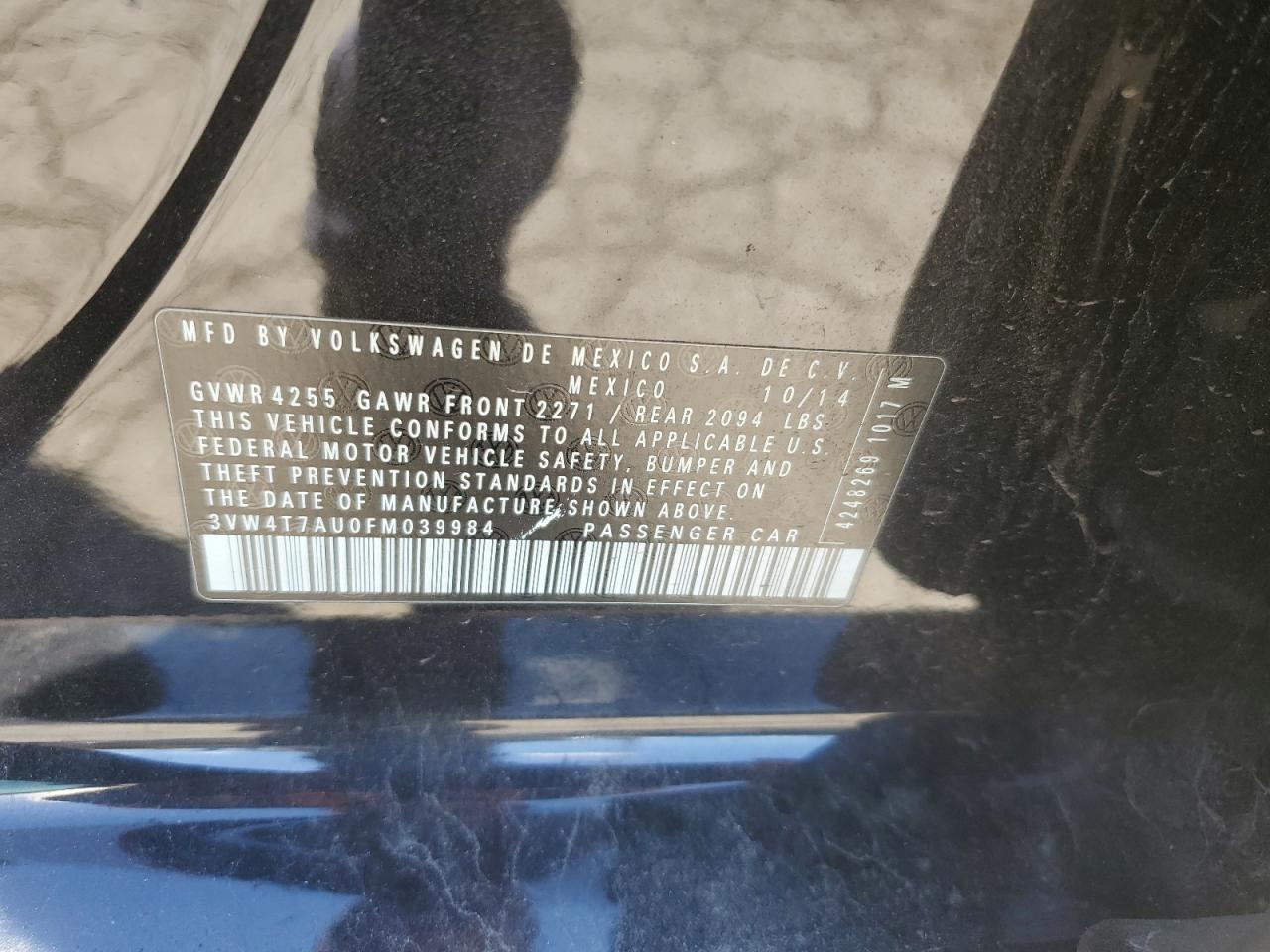 3VW4T7AU0FM039984 2015 Volkswagen Gti