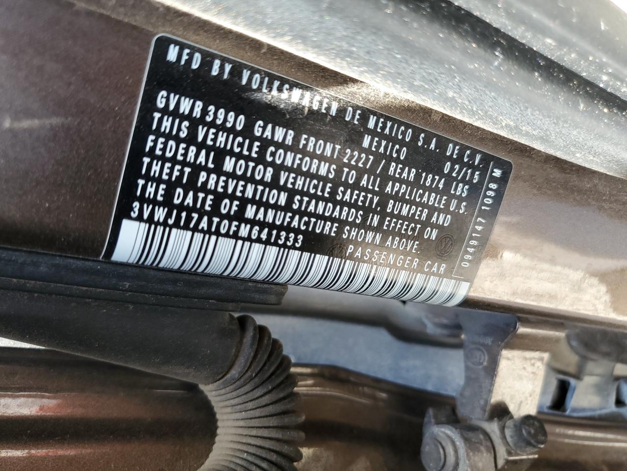 3VWJ17AT0FM641333 2015 Volkswagen Beetle 1.8T