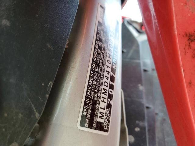 2017 HONDA CRF250 L MLHHMD4410H500359